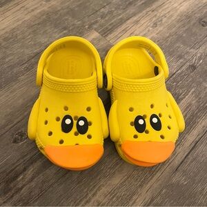 CROCS LITTLES I Am Rubber Ducky  Duck Clogs Shoes Baby Toddler Size 5C